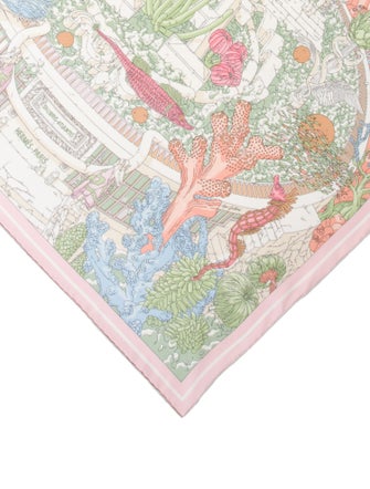 Hermès Ex-Libris Atlantis Silk Scarf