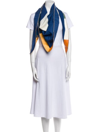 Hermès hermes Bar-d'Obstacle Leather Rectangle Cashmere Triangle Scarf Cashmere Triangle Scarf