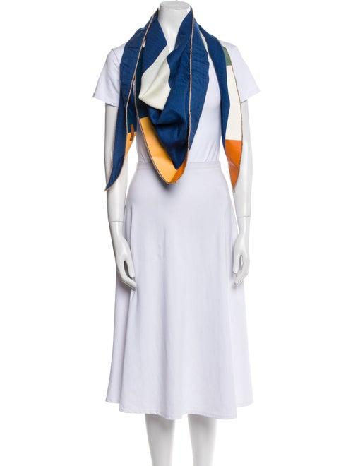 Hermès hermes Bar-d'Obstacle Leather Rectangle Cashmere Triangle Scarf Cashmere Triangle Scarf