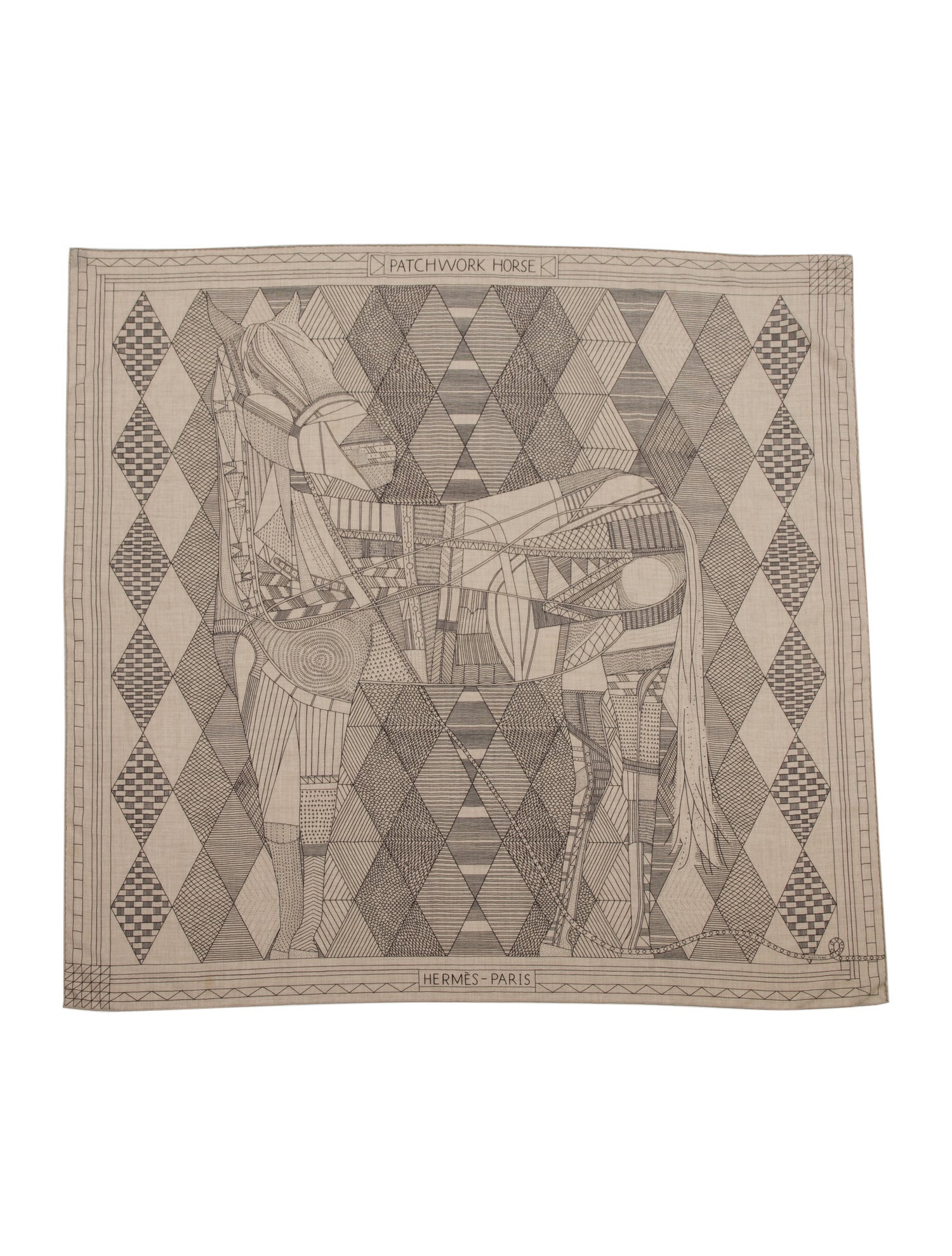 Hermès Patchwork Horse Cashmere Shawl