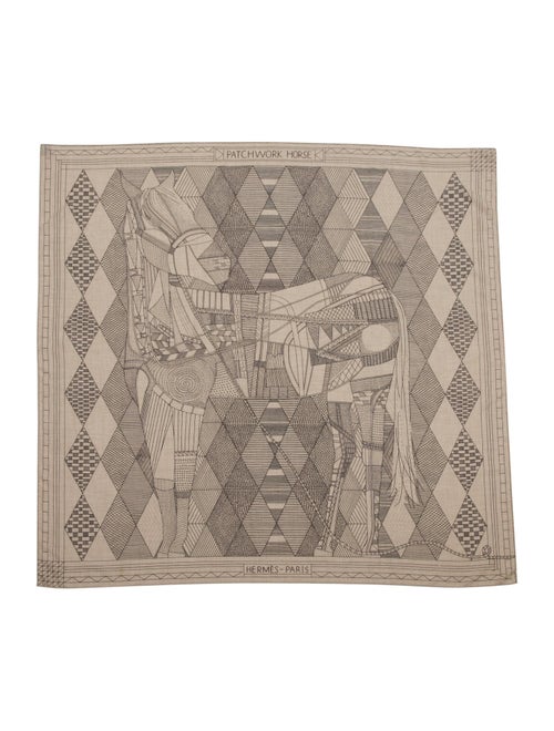 Hermès Patchwork Horse Cashmere Shawl