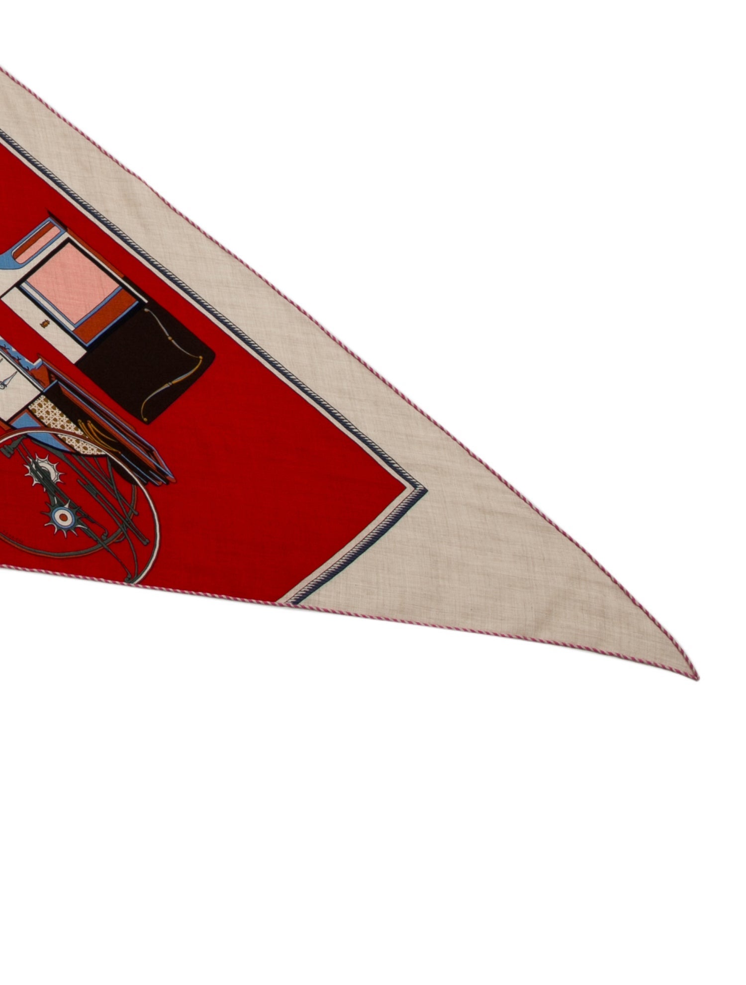 Hermès Voitures a Transformation Cashmere Triangle Scarf