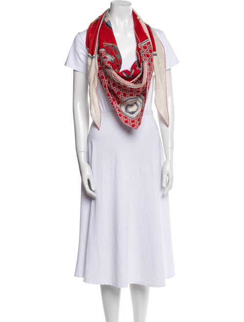 Hermès Voitures a Transformation Cashmere Triangle Scarf