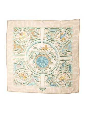 Hermès Peintre du Cheval Silk Scarf