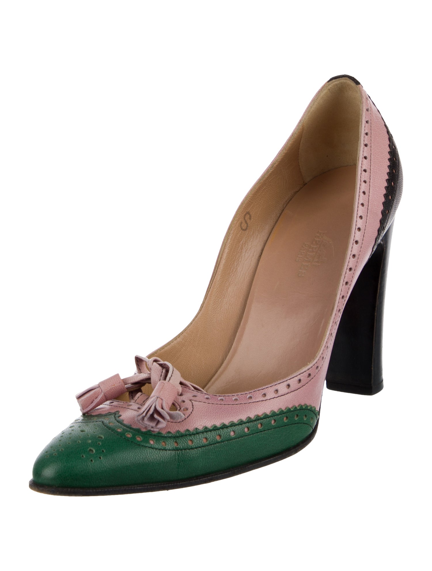 Hermès Leather Lasercut Accents Pumps