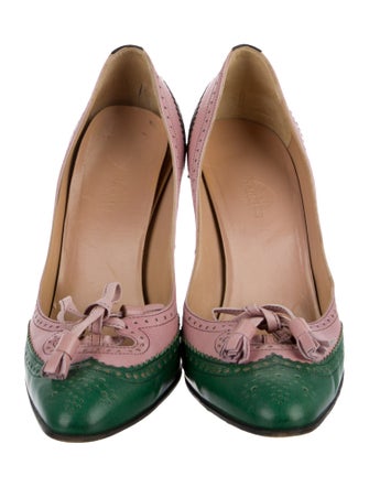 Hermès Leather Lasercut Accents Pumps