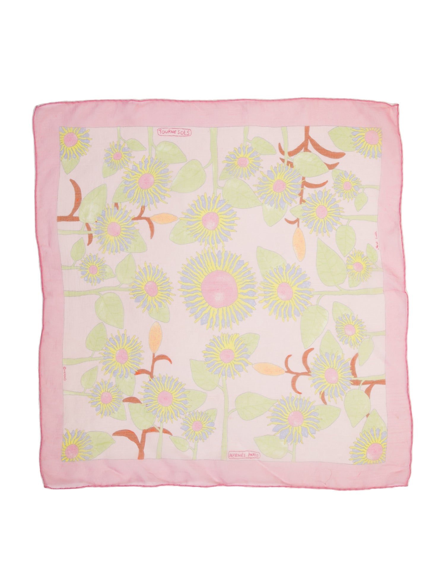 Hermès Tourne Sols Mousseline Silk Scarf