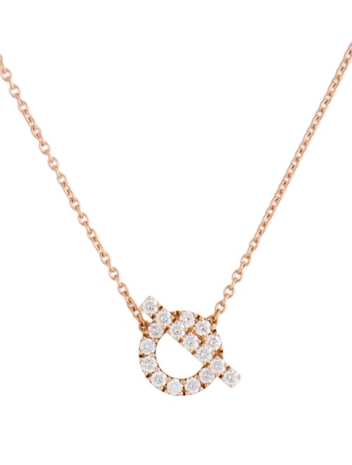 Hermès 18K Diamond Finesse Pendant Necklace