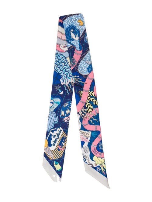 Hermès Splash Park Silk Twilly Scarf