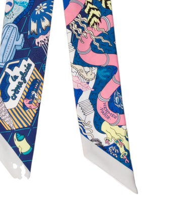 Hermès Splash Park Silk Twilly Scarf