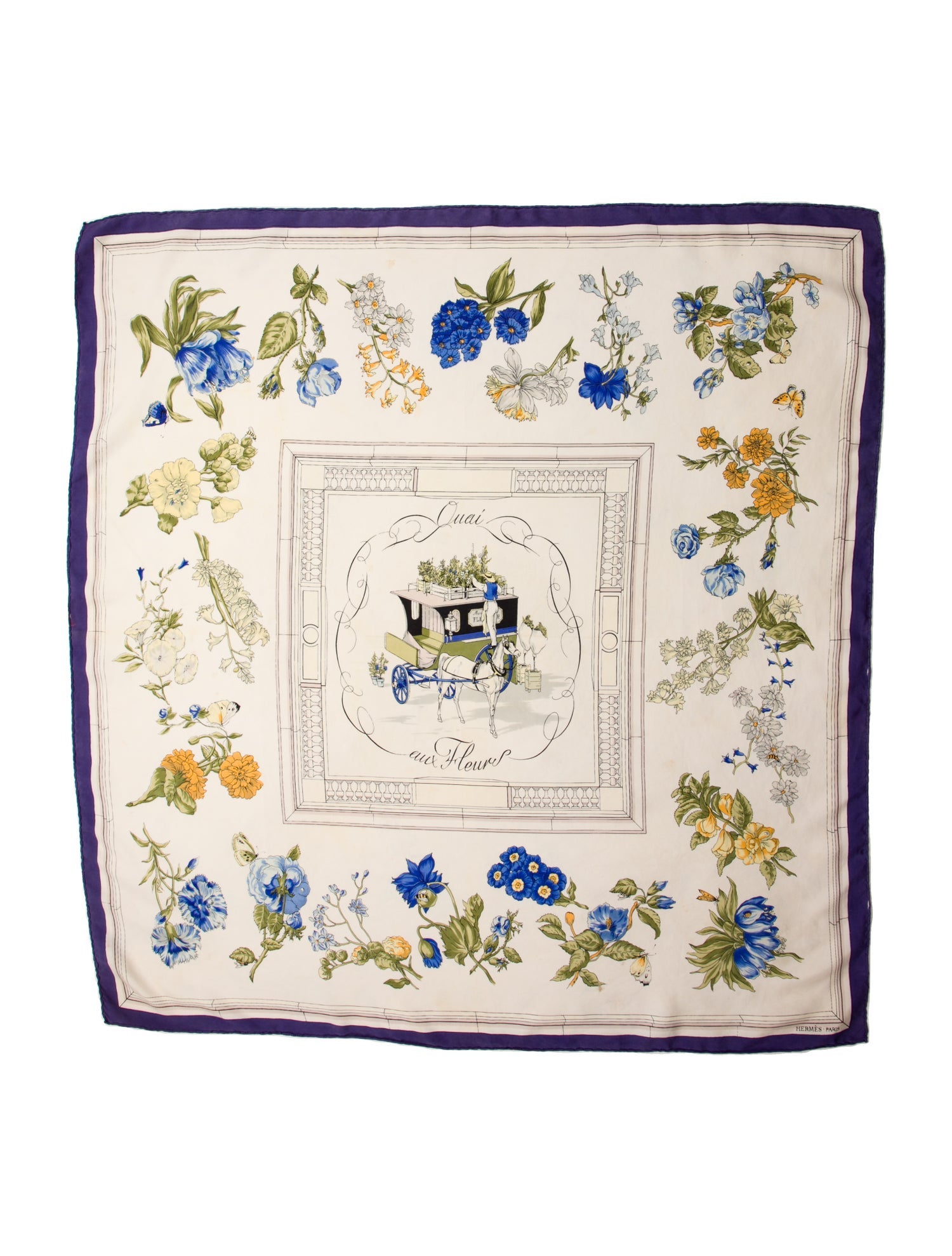 Hermès Quai aux Fleurs Silk Scarf