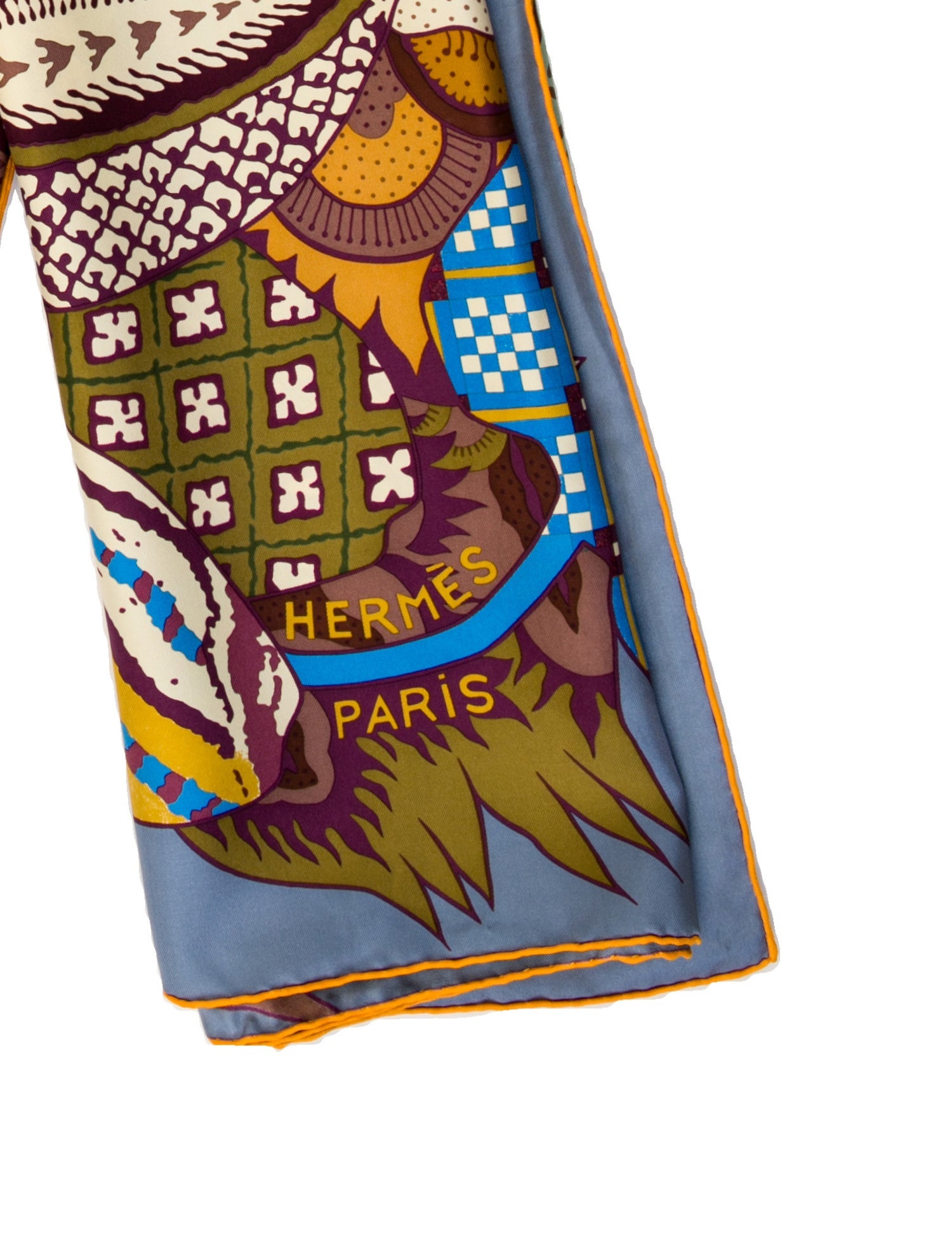 Hermès Fleurs d'Indiennes Silk Shawl