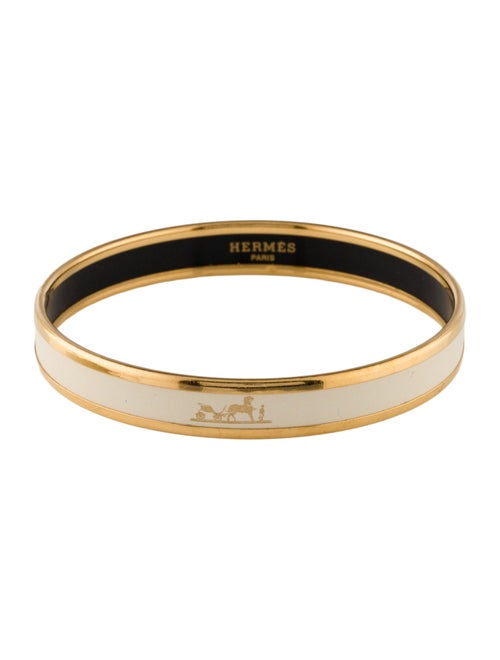 Hermès Narrow Enamel Bangle Bracelet