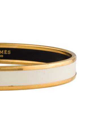 Hermès Enamel Narrow Bangle Bracelet