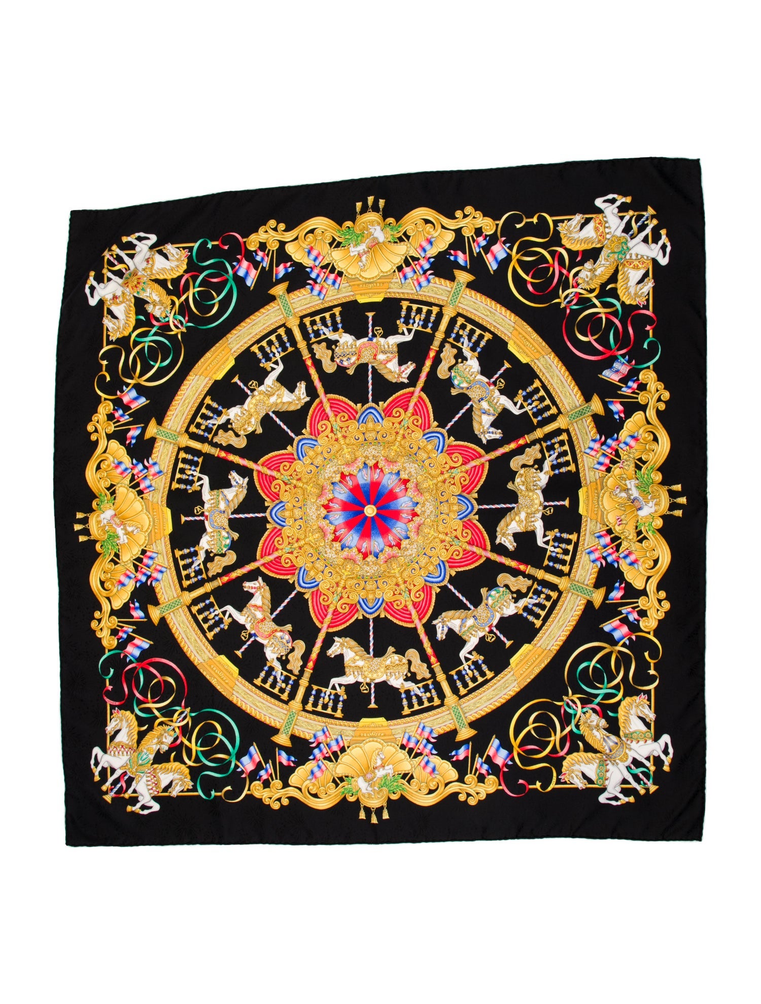 Hermès Luna Park Jacquard Silk Scarf