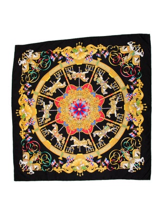 Hermès Luna Park Jacquard Silk Scarf
