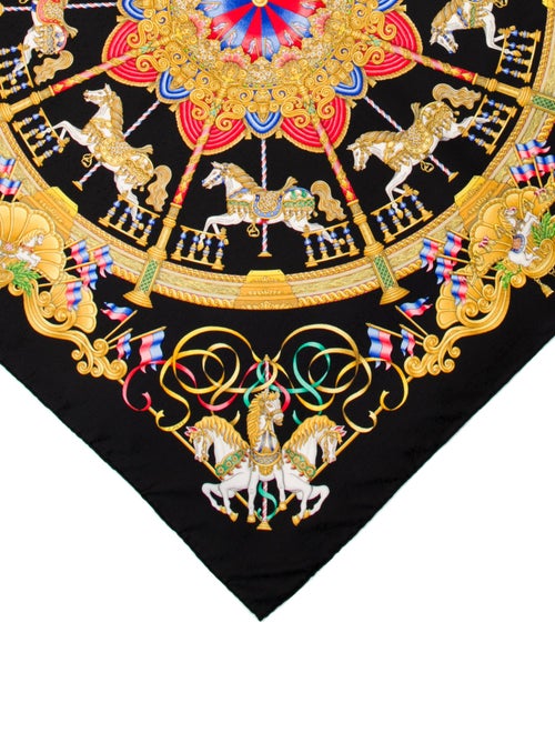 Hermès Luna Park Jacquard Silk Scarf