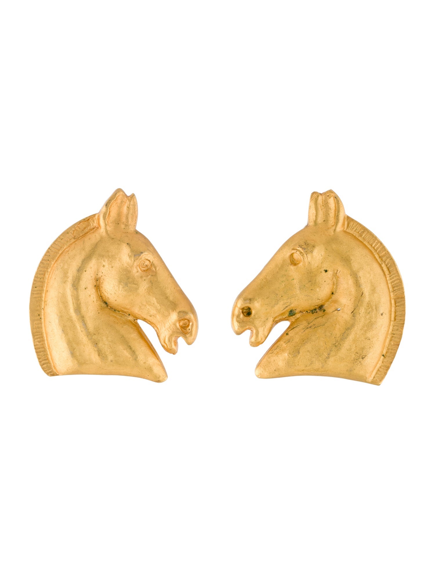 Hermès Vintage Horse Head Clip-On Earrings