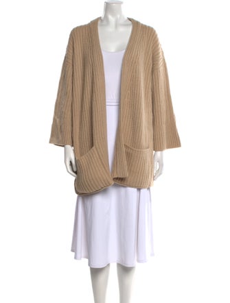 Hermès Camel Hair Open Front Sweater