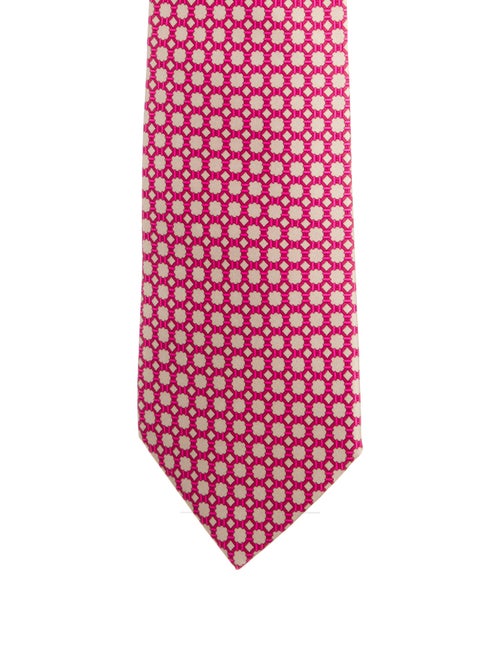 Hermès Patterned Silk Neck Tie