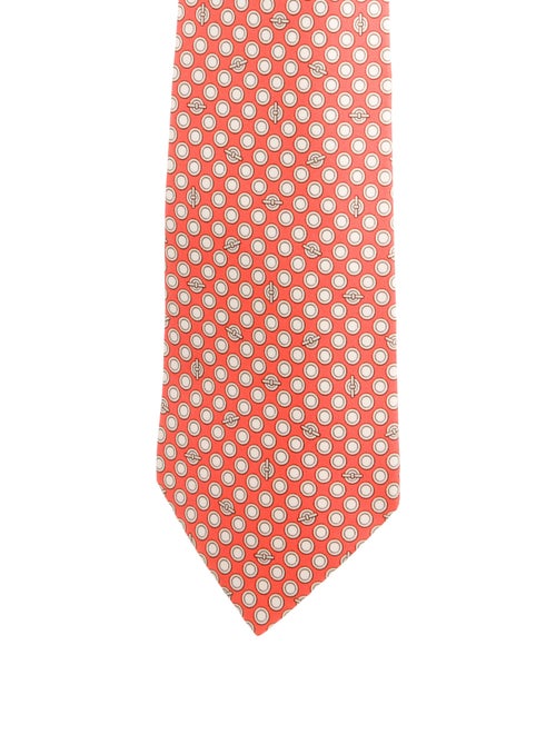 Hermès Silk Pattern Print Tie