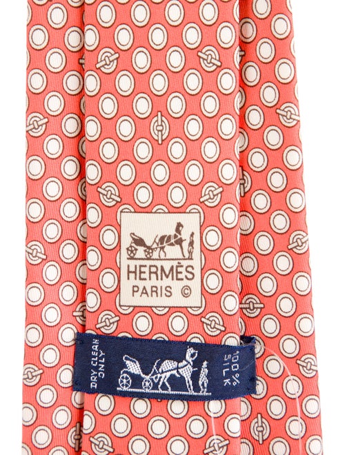 Hermès Silk Pattern Print Tie