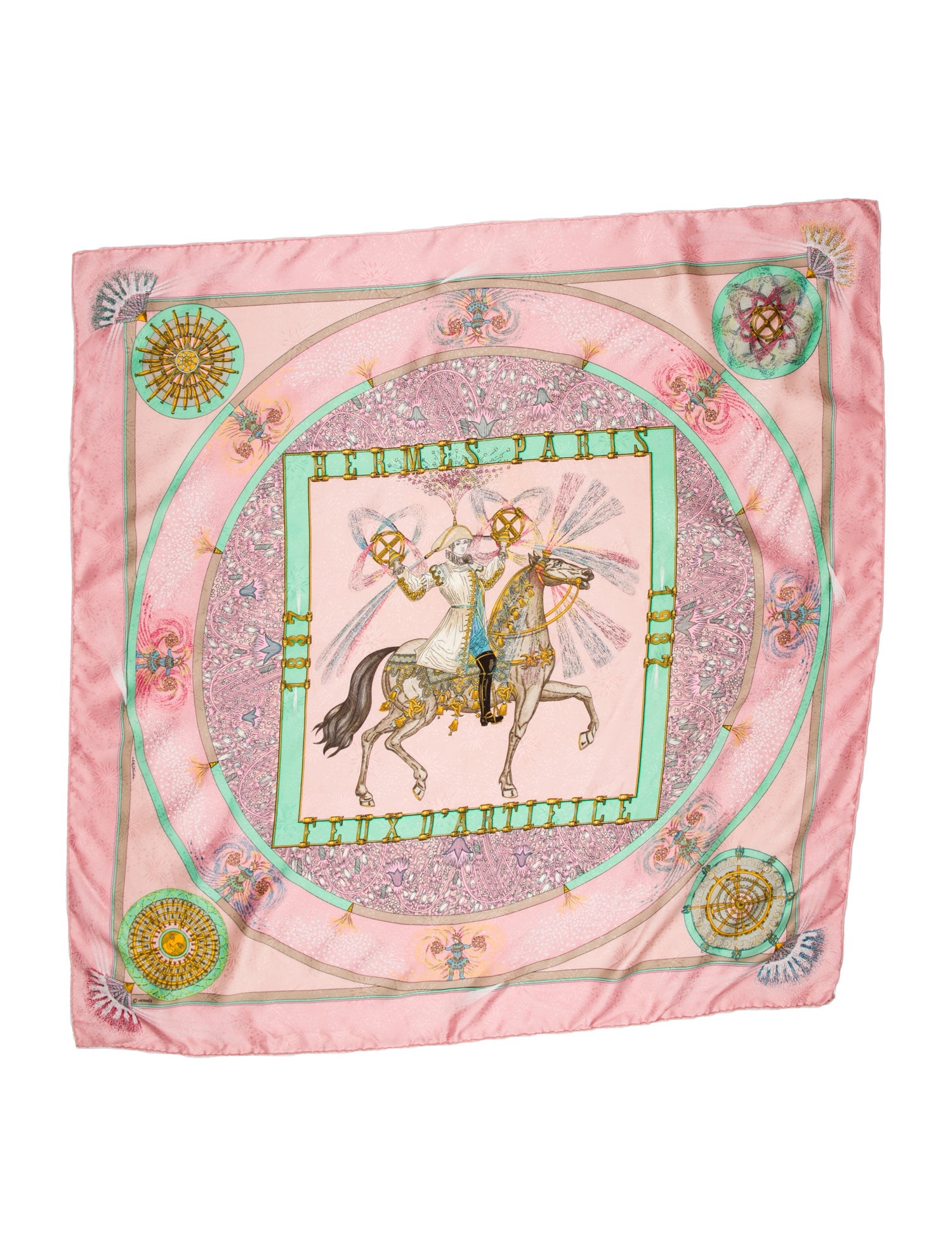 Hermès Feux D'Artifice Silk Scarf