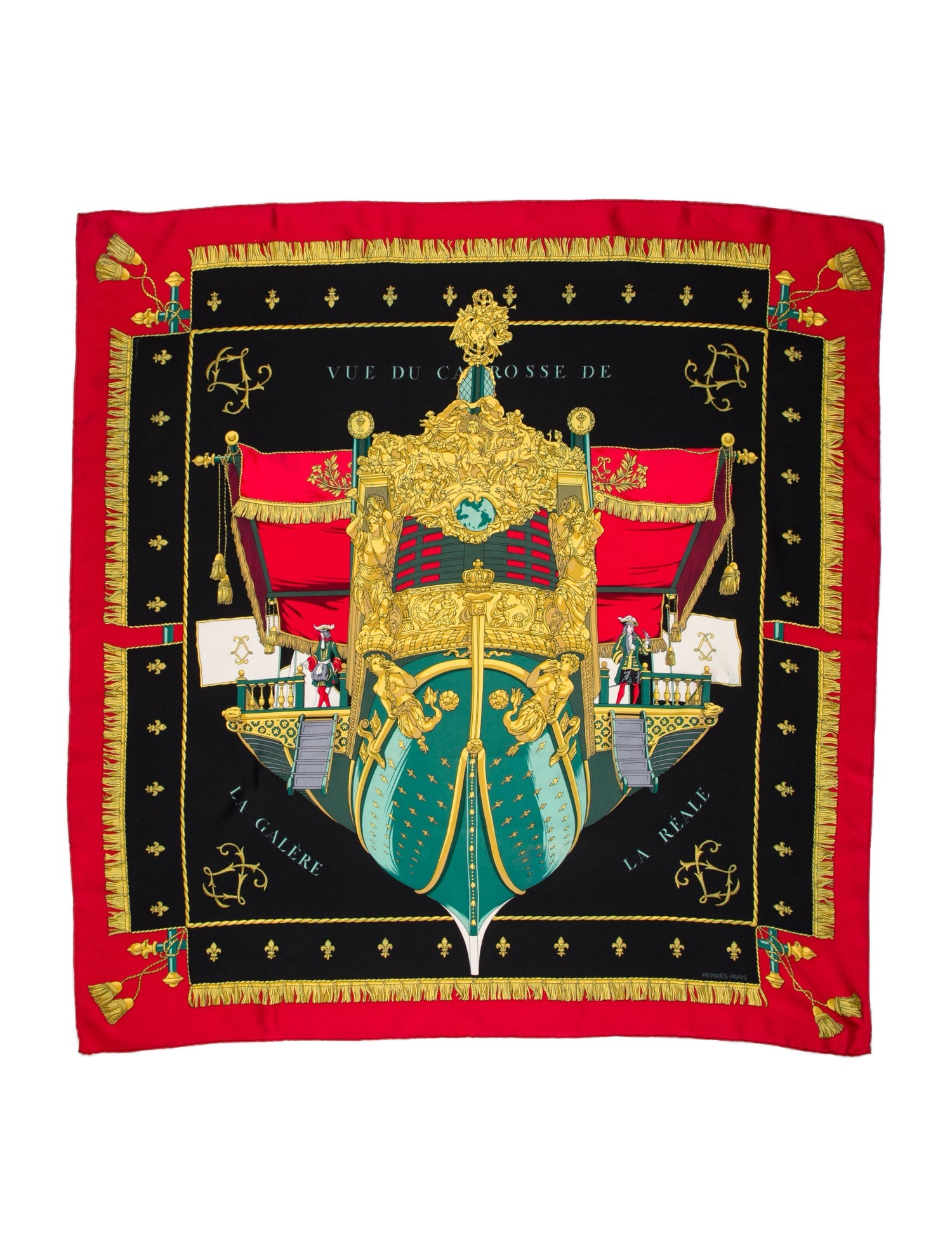 Hermès Vue du Carrosse de La Galere La Reale Silk Scarf