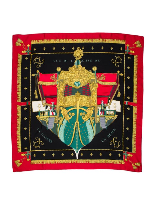 Hermès Vue du Carrosse de La Galere La Reale Silk Scarf