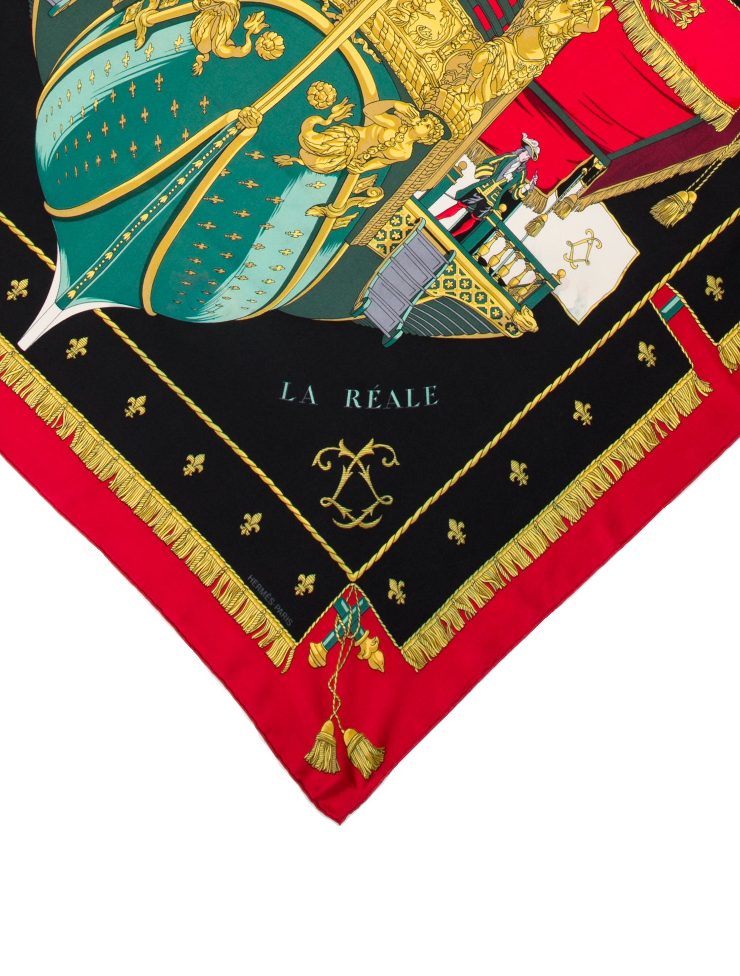 Hermès Vue du Carrosse de La Galere La Reale Silk Scarf