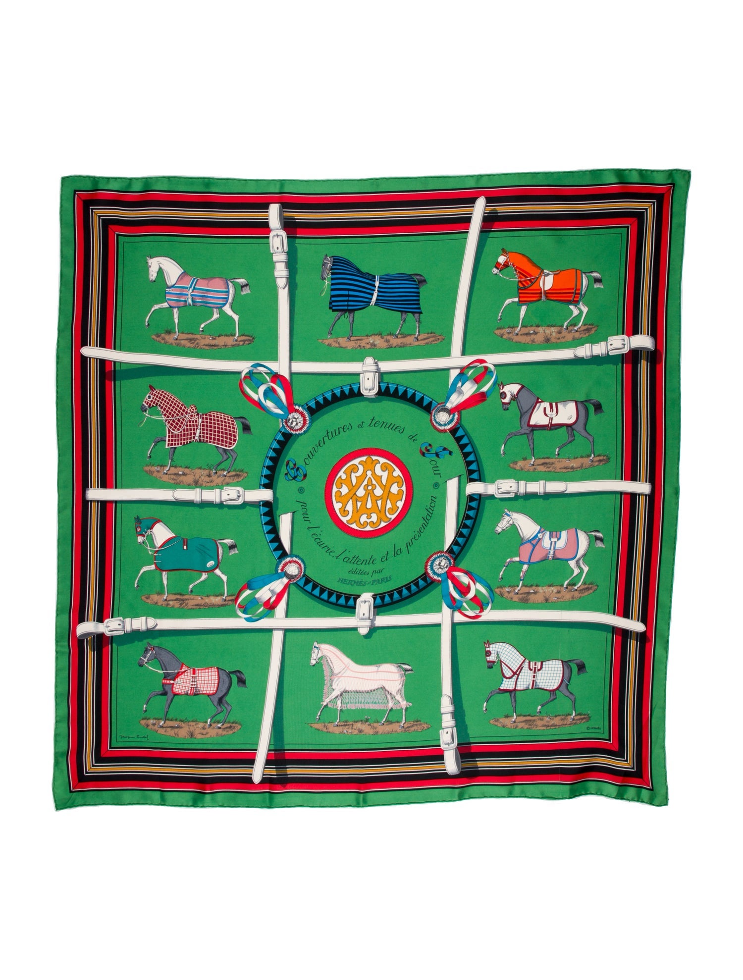 Hermès Couvertures et Tenues de Jour Silk Scarf