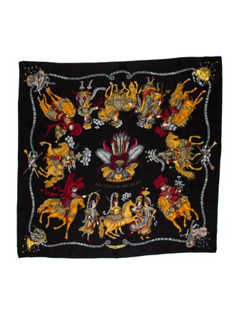 Hermès Les Fetes Du Roi Soleil Jacquard Silk Scarf