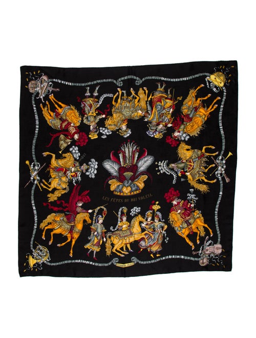 Hermès Les Fetes Du Roi Soleil Jacquard Silk Scarf