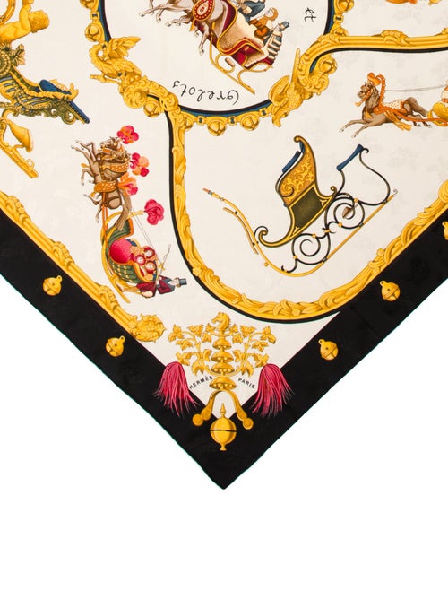 Hermès Plumes et Grelots Silk Scarf