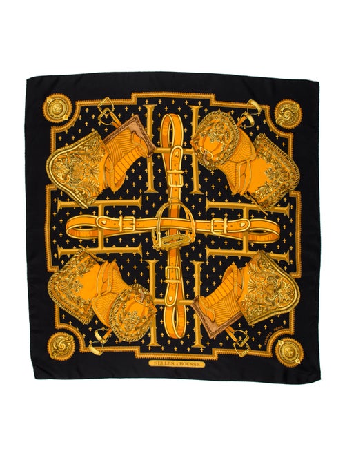 Hermès Selles A Housse Silk Scarf