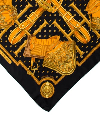 Hermès Selles A Housse Silk Scarf