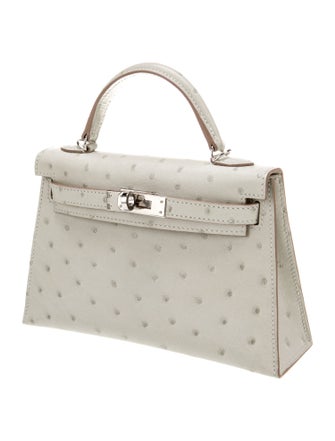Hermès Ostrich Mini Kelly II Sellier 20