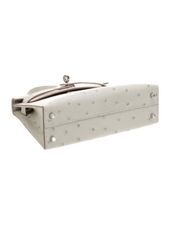 Hermès Ostrich Mini Kelly II Sellier 20