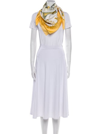 Hermès Bordeaux Porte Oceane Silk Scarf