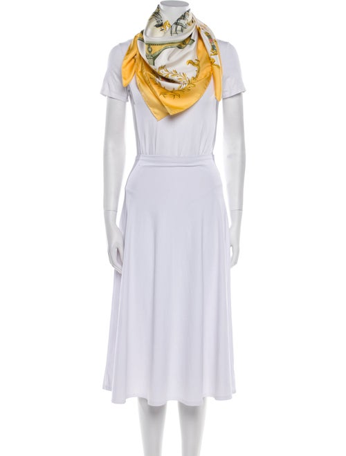 Hermès Bordeaux Porte Oceane Silk Scarf