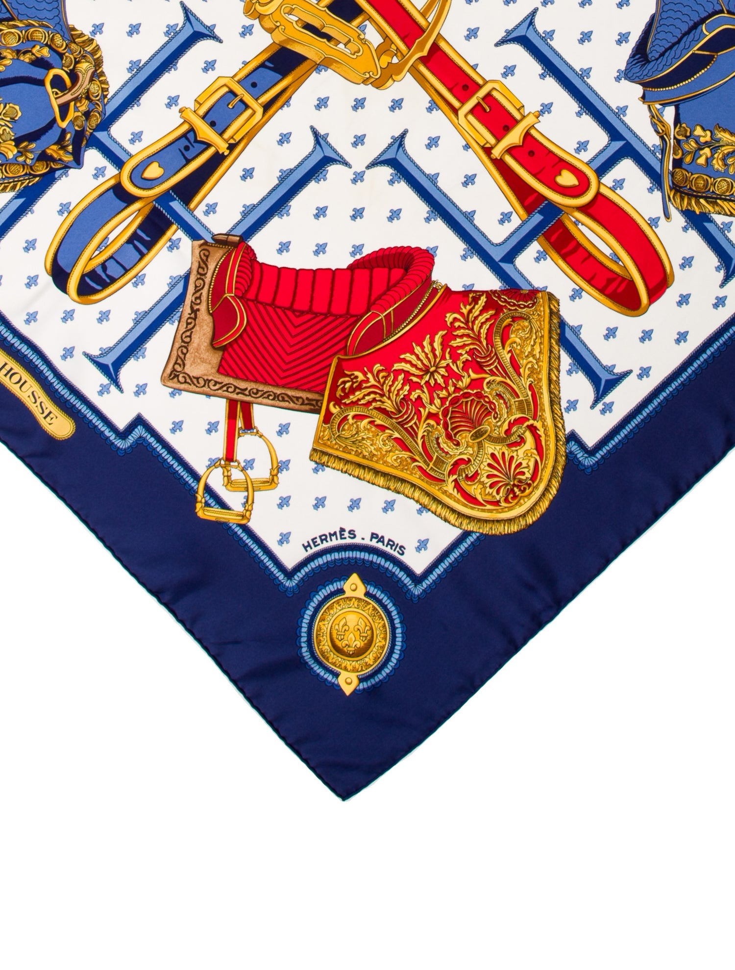 Hermès Selles A Housse Silk Scarf