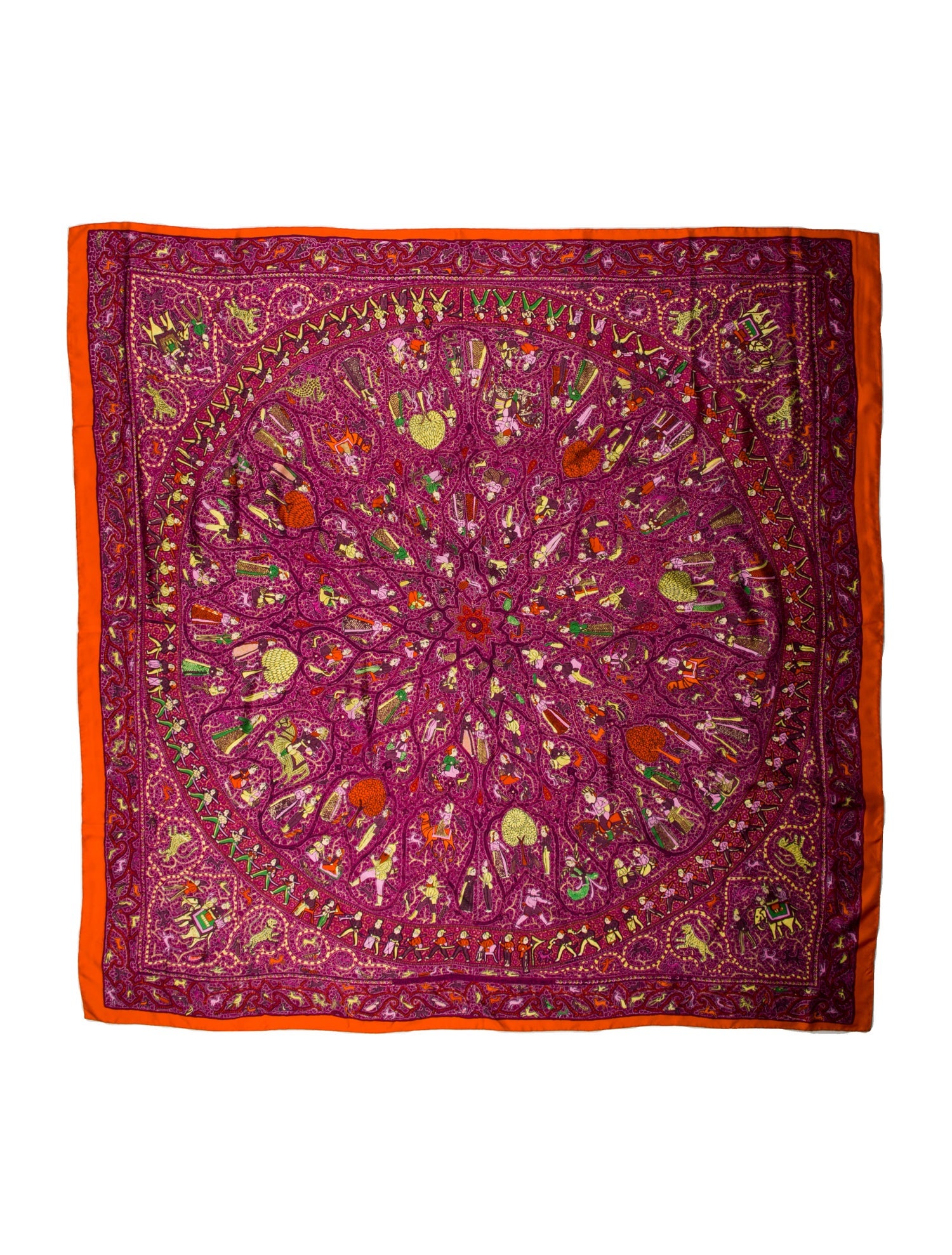 Hermès Avec L'Aimable Autorisation du Lalbhai Dalpatbhai Institute of Indology Silk Shawl