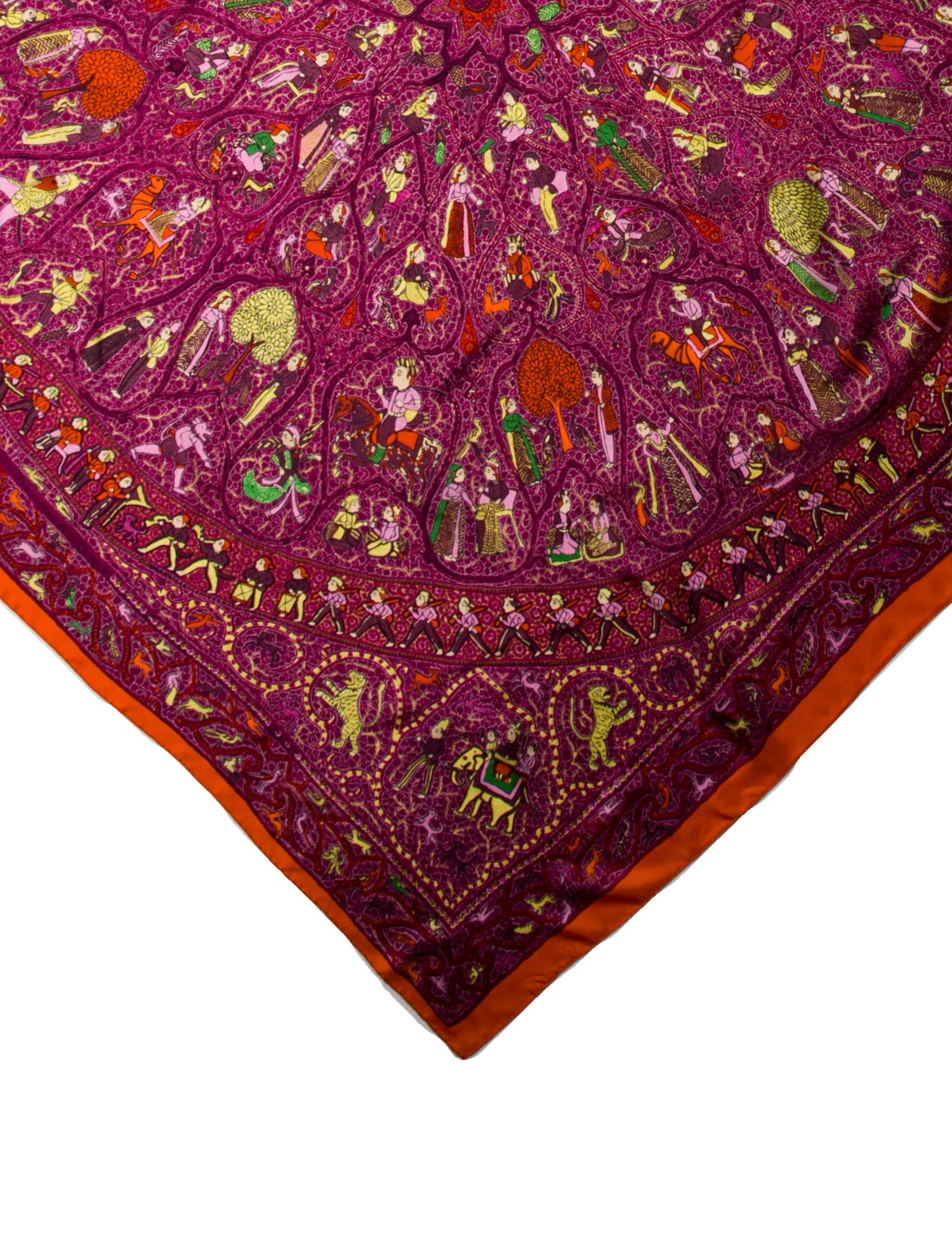 Hermès Avec L'Aimable Autorisation du Lalbhai Dalpatbhai Institute of Indology Silk Shawl
