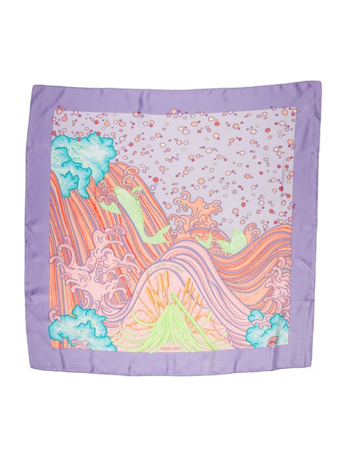Hermès A Contre-Courant Silk Scarf