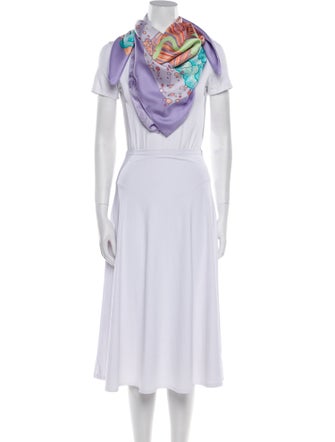 Hermès A Contre-Courant Silk Scarf