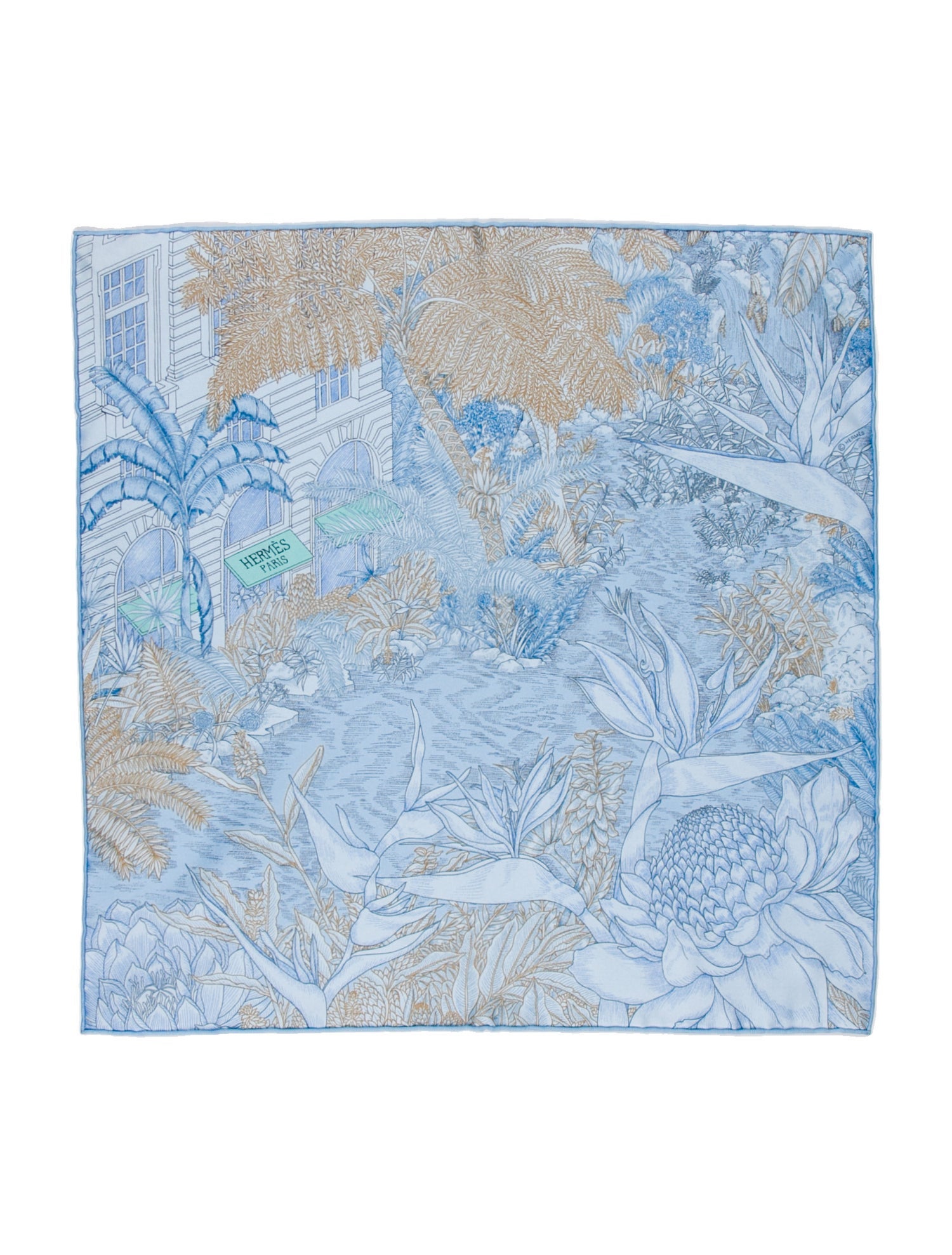 Hermès Faubourg Tropical Silk Scarf
