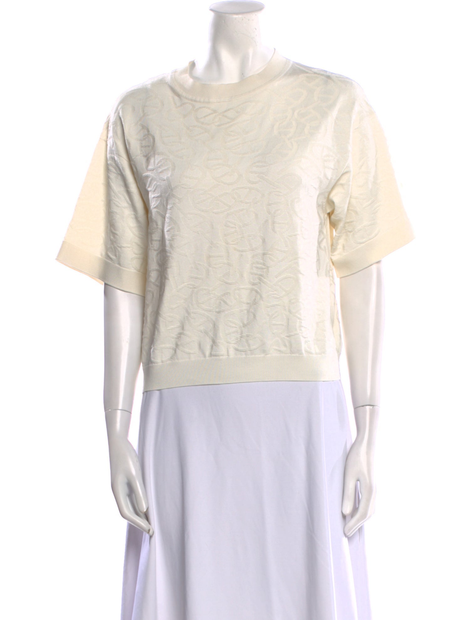 Hermès Bateau Neckline Short Sleeve Top