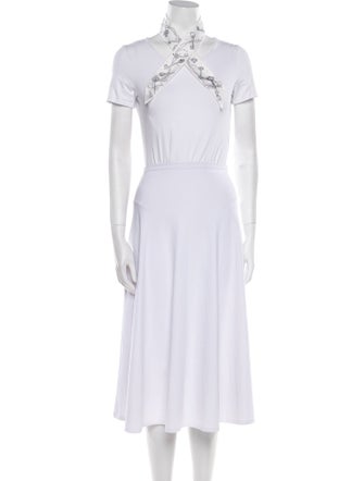 Hermès Les Cles A Pois Silk Twilly Scarf