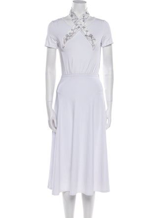 Hermès Les Cles A Pois Silk Twilly Scarf