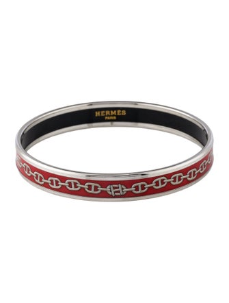 Hermès Narrow Enamel Bangle Bracelet